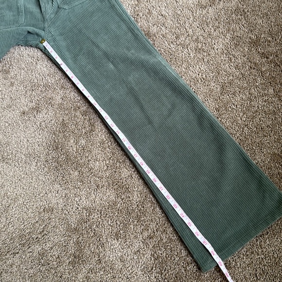 Reformation Peyton High Rise Bootcut Corduroy Pants Patch Pocket Green - Picture 8 of 8